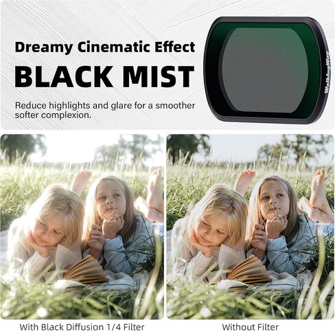 Walking Way CPL & ND Filters مجموعة متوافقة مع DJI Osmo Pocket 3 Creator Combo Accessories Kit Magnetic 4 Pack Cpl ND16 ND64 ND256 Camera Censy Censity Censity Filters HD HD Pantical Aluminium Frame in Kuwait