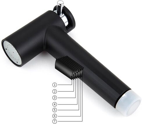 Handheld Bidet Sprayer for Toilet, ABS Baby Cloth Diaper Sprayer Portable Hand Held Toilet Bidet Sprayer Head for Feminine Wash, Pet Washing, Adjustable Water Pressure Control(Black) in Kuwait