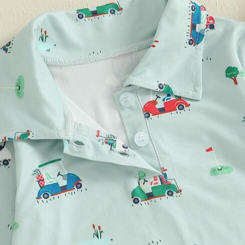 Newborn Baby Boy Golf Clothes Long Sleeve Lapel Collar One Piece Jumpsuit Bodysuit Romper Infant Fall Outfits in Saudi Arabia