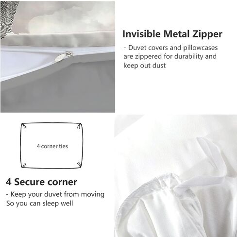 Toddler Reversible Duvet Cover 2 Pieces Animal Elephant, Soft Brushed Microfiber Bedding Set for Kids & Adults, Zipper Closure, Includes 1 Cloud Bubbles Duvet Cover 40 X 60 Inches & 1 Pillow Shams in Saudi Arabia