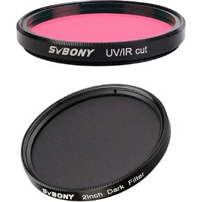 SVBONY SV164 Telescope Filter Dark Frame Imaging Filter 2 Inch Bundle with UV IR Cut Block Filter