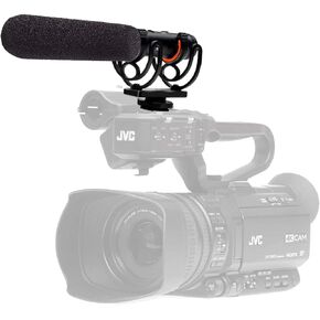 Digital Nc Advanced Super Cardioid Microphone for JVC GY-HM250 (Stereo/Shotgun) with Dead Cat Wind Muff