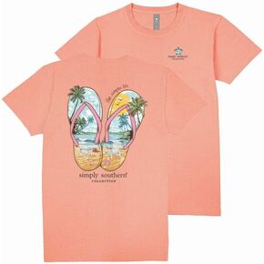 Simply Southern The Simple Life - Beach - Flip Flops - Sandals - Youth T-Shirt