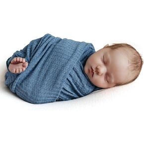 Newborn Photography Props for Baby Boys and Girls Newborn Wraps for Infant Baby Photoshoot Waffle Texture Knit Blanket