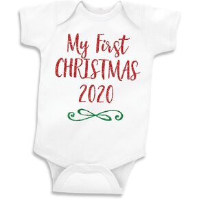 Bump and Beyond Designs Baby Girl Christmas Outfit First Christmas Bodysuit for Girls