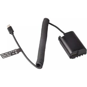 بالنسبة إلى Panasonic GH3 GH5 USB-C إلى DMW-BLK22/DCC17 محول البطارية الوهمية