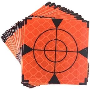100pcs 20X20MM Reflector Sheet Orange Reflective Tape Target Compatible for Trimble Topcon Sokkia South Surveying Total Station