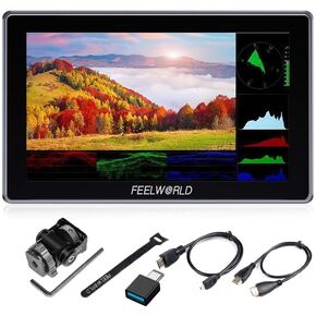 FEELWORLD H5 5.5-inch 12G SDI HDMI 2.0 Camera Field Monitor High Brightness 1200nit Touchscreen