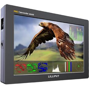 LILLIPUT 7 "Q7 Pro Field Monitor 1920x1200 تصميم نحيف معدني مع HDR 3D-LUT SDI/HDMI تحويل الموجة الموجي على ذروته الدقيقة معايرة GAMMA تعديل + PISEN LP-E6 بواسطة Viviteq