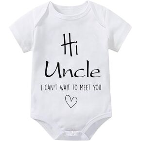 Hi Uncle I Can't Wait To Meet You Pregnancy Announcement Infant Baby Bodysuit Surprise Gift For Uncle