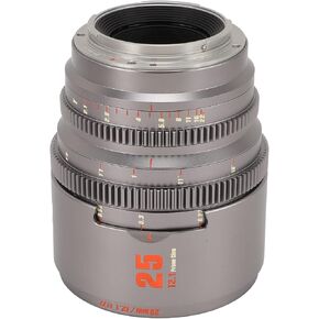 Cinema Lens 25mm T2.1 260° Extended Focus Range Manual Focusing R Mount Cine Lens Set for R RP R5 R6 R3 Camera Digital Camera Lens Accessories (Black)