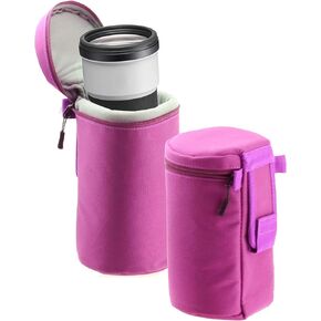 Navitech Purple Water Resistant Camera Lens Protective Case Pouch - Compatible With Nikon Nikkor Z 14-24mm f/2.8 S Lens