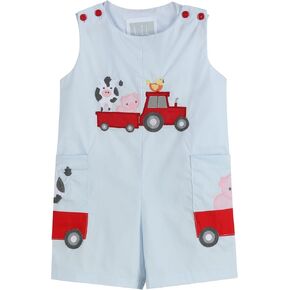 Boys Baby and Toddler Smocked Shortalls