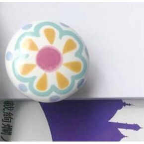 Cute Child Nordic Ceramic Single Round Knobs Wardrobe Kitchen Garden Door Handle Modern Cabinet Handle Cupboard Handles - (Color: G)