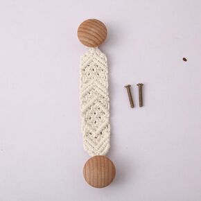 1pc Cotton Rope Cabinet Handle Indoor Decoration Crafts Decals Home Decor Wonderful Woven Drawer Knobs Closet Pull Door Handle - (Color: one)