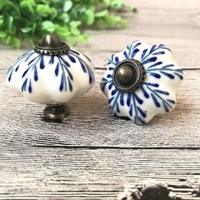 10pcs 43mm/17" Ceramic Door Drawer Knob Children Room Cupboard Cabinet Drawer Suitable Kitchen Furniture Home Pull Handle
