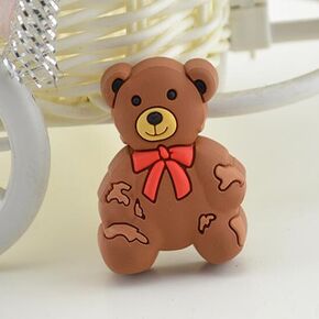 Cute Animals knob hidden Handle kids bedroom furniture handle Brown Bear Rubber Knob Green Mr.Owl Knob Furniture Fitting - (Color: Bear)