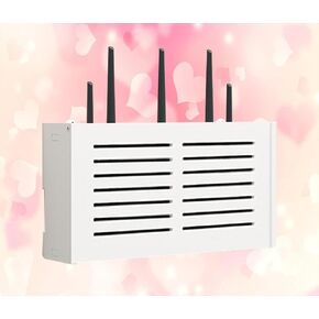 Router Box Shelf No Drill WiFi Shelf Box Wall Mounted Wireless Router Storage Box Wireless Router Sort Hider,A-22x20x8.5cm