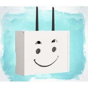 Router Box Cover Wall Mounted Router Storage Rack Wall Shelf for Cable Box Hanging Storage Box,B-38x20x8.5cm