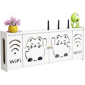 Router Storage Box,Wireless Wall-Mounted Projector Storage Box Decorative Storage Rack Set-Top Box Shelf Box/a/71 * 11.5 * 28Cm