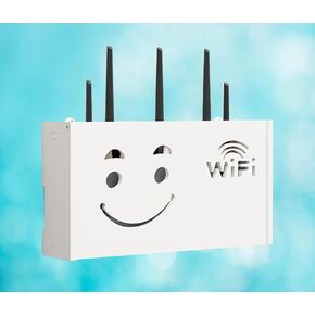 WiFi Router Storage Box Large WiFi Router Storage Boxes Wooden WiFi Router Hider Box Wall Mount Storage Box,C-38x20x8.5cm