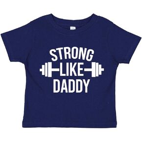 Tees & Tails Strong Like Daddy Baby Tee Shirt (Infant and Toddler Sizes)