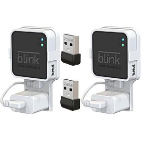 256GB Blink USB Flash Drive, with Outlet Wall Mount for Sync Module, Space-Saving Mount Bracket Holder for Blink Outdoor/Indoor Security System (Sync Module 2 is NOT Included), 2Pack