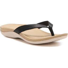 ABEO Women's Oasis Flip Flops | Arch Support Flip Flops | Brown Leather Orthopedic Sandals