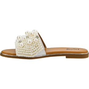 Corkys Footwear Hey Girl Gimme Kiss Sandals - Featuring A Rhinestone and Pearl Studded Strap with A Plush Cushioned Footbed For All Day Wear And Comfort