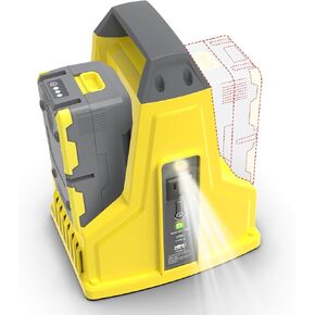PowerSmart Battery Charger and 40V 4.0AH Battery Replacement for PowerSmart Tools, Replacement Battery for PowerSmart Extended Run Time 40V Cordless Power Tools Series