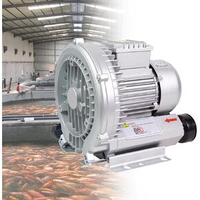 High-Pressure Vortex Ring Blower, for Fish Ponds Pool, 220V/380V Industrial Blower, Regenerative Blower, with Dust Filter(250W/220V)