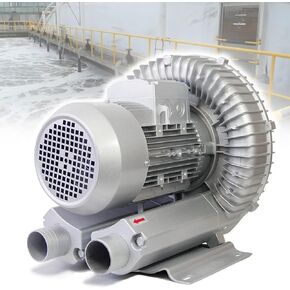 Industrial Regenerative Blower, 250W/370W/550W/750W/1100W/1500W/2200W Single Phase Vortex Blower for Aquaculture Pond Aeration,2200W/3.0HP