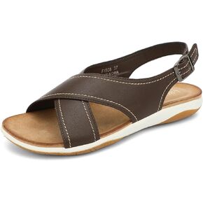 UBFEN Womens Flat Sandals Arch Support Open Toe Adjustable Slingback Cross Strap Dressy Casual Comfortable Summer Shoes