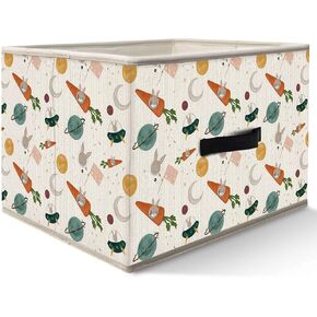 Nogrit Coquette Blue Bow Beach Storage Bins Box, Toybox for Girls, Preppy Coastal Seashell Foldable Baskets Organizer Container with Handles for Girls Bedroom Dorm Bathroom Clothes Toys Books