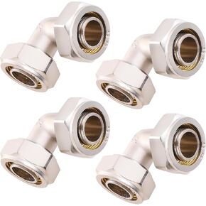 4PCS 3/4’’ Air Line Elbow Fittings for Shop Garage Compressed Air Piping System