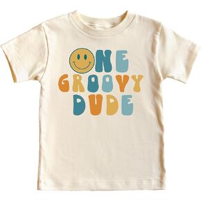 Groovy 1st Birthday Shirt for Infant Baby Boys Groove Dude Adorable First Birthday Outfit