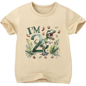 قميص عيد ميلاد ثانين Two Rex Dinosaur T-Shirt أنا 2 T-Rex Graphic Cotton Tee Tee Tee