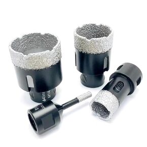 Dry Diamond Drilling Core Bits Ceramic Tile Hole Cutter Granite Marble Drill Bits with M14 Thread Opener 1Pcs(65mm)