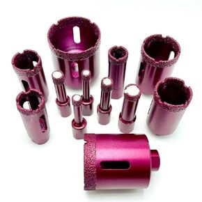 M10 Thread Vacuum Brazed Dry Diamond Diamond Bits Core Bits Ceramic Hole Hole Granite Marble Brick Brick Bit Tools 1pcs (8mm)