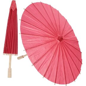 GLEAVI Blank Paper Umbrellas Decorative Mini Parasols for Diy Projects Photo Props Red Classic Look