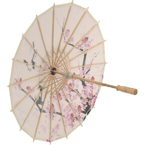 BESPORTBLE 1pc Handmade Oil Paper Umbrella Decorative Parasol for Photography Wedding Parties and Stage Decoration Canopy Handle