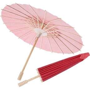 2pcs Diy Japanese Oiled Paper Umbrellas Decorative Paper Parasols for Photography Birthday Festive Occasions
