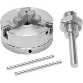 4-Inch 4-Jaw Self-Centering Chuck Set Z011 Metal 3 Jaws Manual Lathe Chuck Clamp High Carbon Steel Self-Centering Mini Drill Chuck for Lathe Machine Tools with 1-Inch x 8TPI Thread