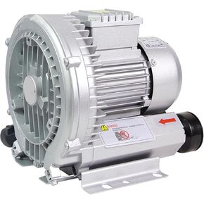 110V 60Hz Regenerative Blower Single Phase, 0.16-2.01H P Regenerative Blower, High-Pressure Industrial Vacuum Pump for Air Blowing Or Suction, Aluminum Alloy,250W/0.34HP