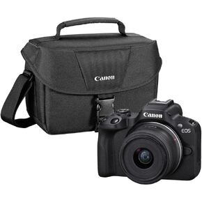 Canon EOS R50 كاميرا بدون مرآة مع عدسة 18-45 مم | أسود مع كيس كاميرا 200es