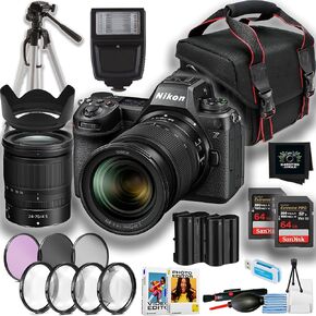 Nikon Z6 III Mirrorless Camera with 24-70mm f/4 Lens + 2pc Sandisk 64GB Extreme Memory Card + 50 Inch Tripod + Camera Case + More (18pc Bundle)