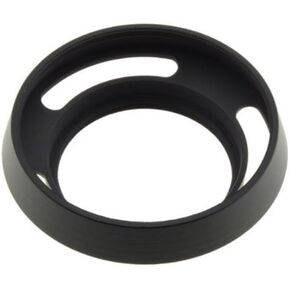 48mm Black Metal Tilted Vented Lens Hood Shade Compatible with QL17 GIII R35 F2 F2.8 R50 R28 E48 with A&R Cleaning Cloth