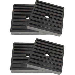 4 X 4 X 7/9 Anti Vibration Pads Sound Isolation Rubber Ribbed with EVA Center for Heavy Duty EVA Mechanical, HVAC, Air Compressor, Air Conditioner, Washer and Dryer, Treadmills Anti-Vibration Pads