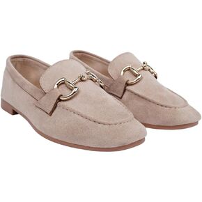 Women's Loafer Flat Comfortable Faux Suede Work Shoes,Cute Penny Loafer Slip On Ballet Flat, Barefoot Shoes Women