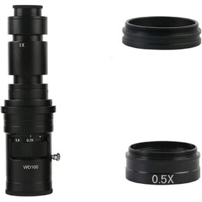 Adjustable Magnification C Mount Zoom Lens for HDMI VGA USB Video Microscope Camera(White)
